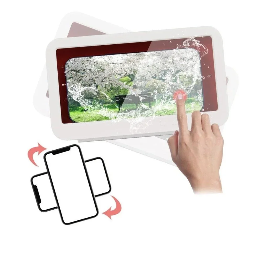Waterproof Anti-Fog Shower Case Phone Holder with Wall Mount, New